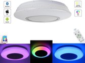 Varin® LED Smart Badkamerlamp met bluetooth speaker - Ø 30cm - IP44 Spatwaterdicht - Plafondlamp badkamer - Verlichting overkapping - Buitenlamp - Plafonniere - Plafond badkamerver