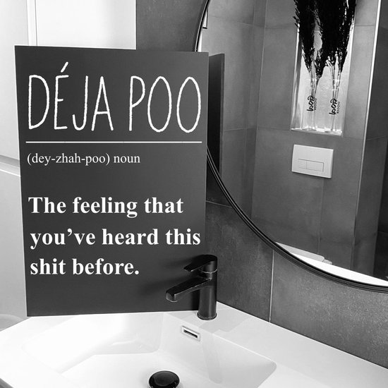 Sticker voor in het toilet-déja poo-60x40 cm