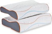 Bol.com M line Wave Pillow | Hoofdkussen | Traagschuim | Voor zijslapers en rugslapers | Ergonomisch | Wasbaar op 60° | aanbieding