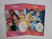2 Toverblokken - 2 x Disney Princess - krasblokken Prinsessen - Kinder kleurboek