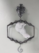 Decoratie: ijzeren kersthanger met figuur - 1 stuk (ijsbeer)