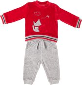 Babybol Velours 2-delige Pyjama Red