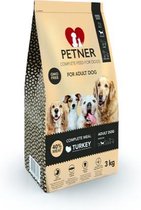 Petner - Complete maaltijd - Volwassen honden - Middelgrote honden - Kalkoen - 12kg