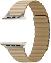 Shop4 - Bandje voor Apple Watch 1 38mm - Kunstleer Bruin