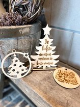 Kerstpakket - kerstattentie - kerstboompje met tekst de liefste mensen sierlijk - kersthanger jingle juice - kerstmis
