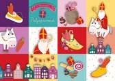 Set van 6 dezelfde Sinterklaaskaarten - S20 - Wenskaarten zonder enveloppen - Leuke Post