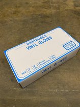 Handschoen Vinyl Blauw Gepoederd maat XL - 1000pce (10 box a 100pce) - Disposable