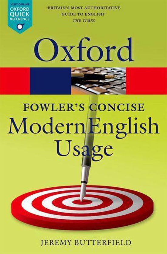 Oxford Quick Reference - Fowler's Concise Dictionary of Mode ... - cover