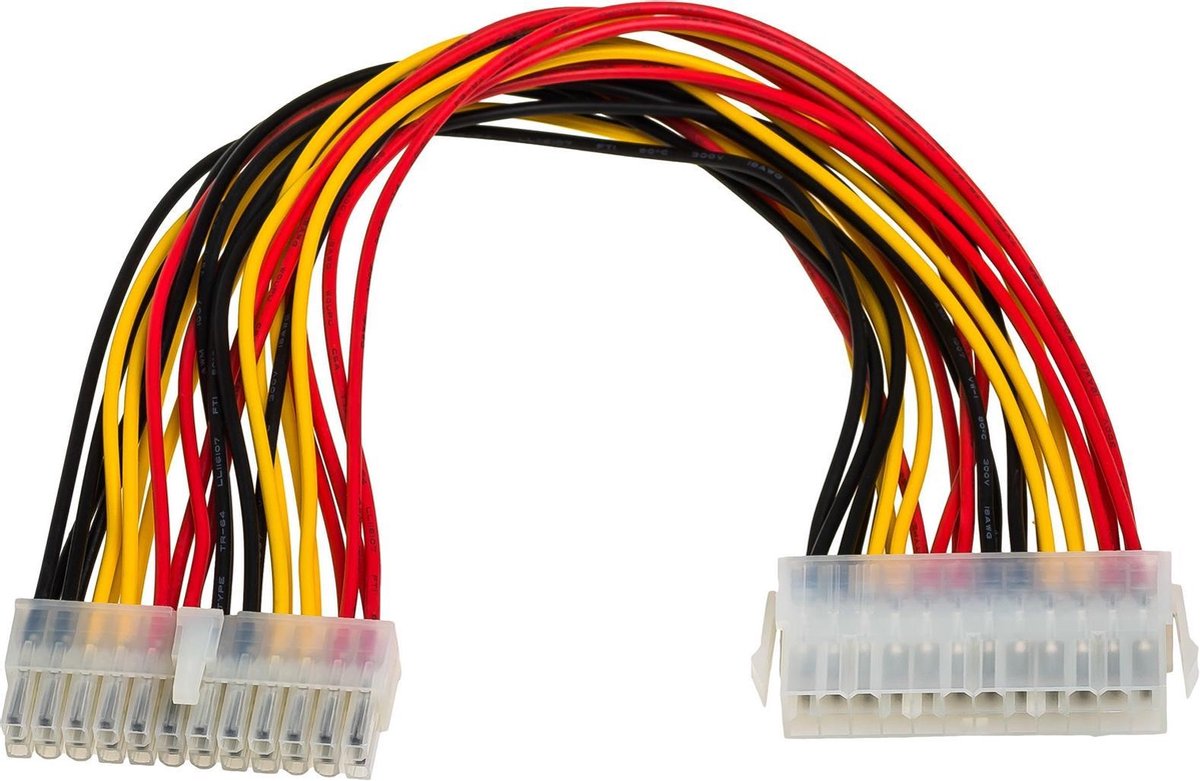 Akyga AK-CA-09 - Computerkabel - 24-pin ATX - Mannelijk naar Vrouwelijk - 0,30m