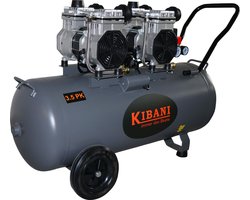 Kibani super stille compressor 100 liter – olievrij – 8 BAR – 63 dB – Super Silent - Low Noise - Compressoren - 100l