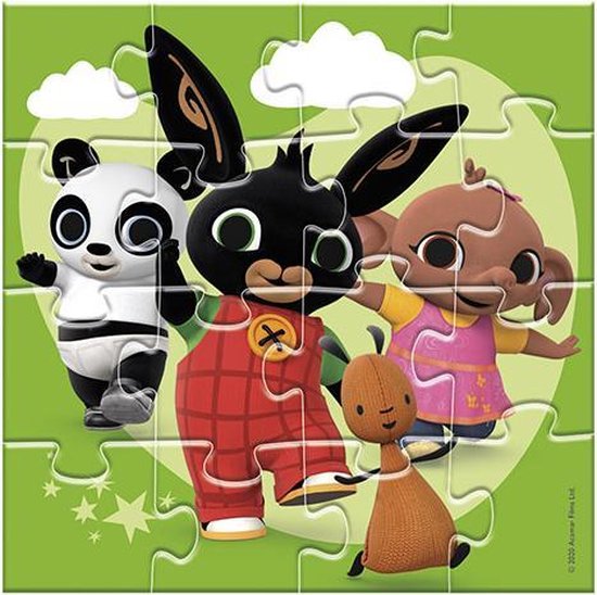 Bing - Ensemble de puzzle 4 en 1 - pièces 4x6x9x16 - puzzle pour enfants