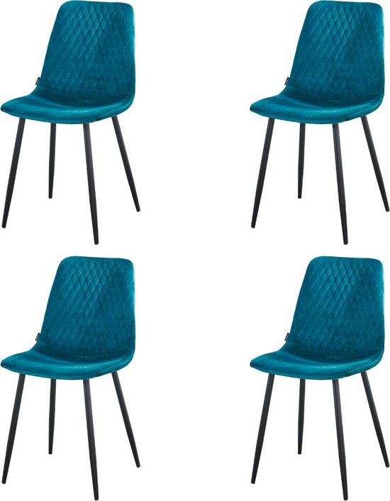 Anoniem metaal Walging Kuipstoel - Turquoise Velvet eetkamerstoel - Fluweel stoel - Troon  Collectie -... | bol.com