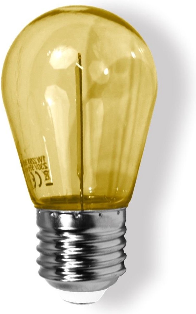 Dialoog impuls zeevruchten Led lamp Geel | Filament | 1 watt | E-27 fitting | bol.com