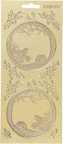 Stickers. goud. kerstballen. 10x23 cm. 1 vel