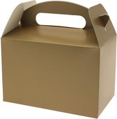Draagdoosje en Lunchbox Goud 10x9.2x15cm (6 stuks)
