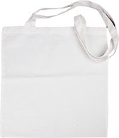 Tas met lang hengsel, afm 38x42 cm, 130 gr, wit, 1 stuk