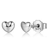 Geshe-Dames oorbellen knopjes zilveren hartje oorstekers zilver 925-4mm-Cadeau voor vrouw verjaardag