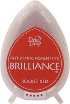 Inktkussen Brilliance Dew drops Rocket Red (1 st)