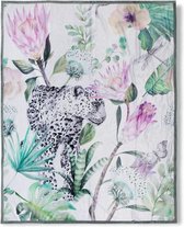 Heerlijk Zachte En Trendy Plaid Cheetah | 130x160 | Multifunctioneel (Decoratie, Woondeken Of Sprei) | Teddy Stof