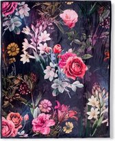 Heerlijk Zachte En Trendy Plaid Flowers Multi | 130x160 | Multifunctioneel (Decoratie, Woondeken Of Sprei) | Teddy Stof