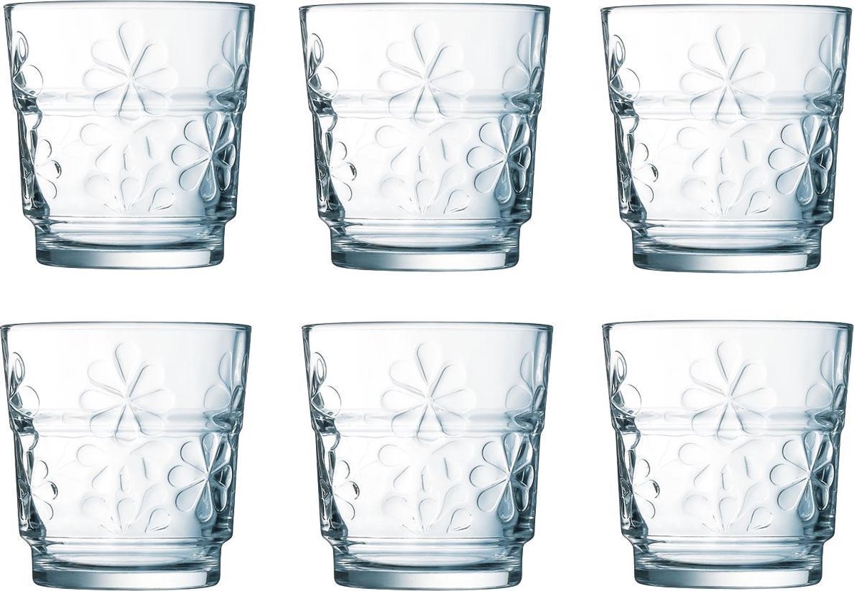 Luminarc Funny Flowers Waterglas - 25 cl - Helder