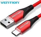 Vention USB C Data en Laadkabel - Rood - 1 Meter