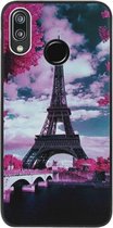 ADEL Siliconen Back Cover Softcase Hoesje Geschikt voor Huawei P20 Lite (2018) - Parijs Eiffeltoren
