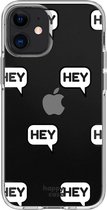 HappyCase Apple iPhone 12 Mini Hoesje Flexibel TPU Hey Tekst Print