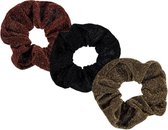 Sarlini Haarelastiek Scrunchies met glitter | 3 stuks