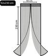 Horgordijn – Hordeur magnetisch – Vliegengordijn – Lamellenhor – Deur - Diervriendelijk – Gaas Snelle bevestiging – 92x230cm - CE – 2020