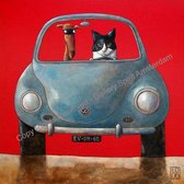 ED VAN DER HOEK - Piezografie druk - VW CAT & DOG