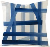 OP=OP! 45 x 45 cm Japanse Stijl Kussenhoes-Sier Kussensloop -Katoen Linnen - Creatieve Blauw Series