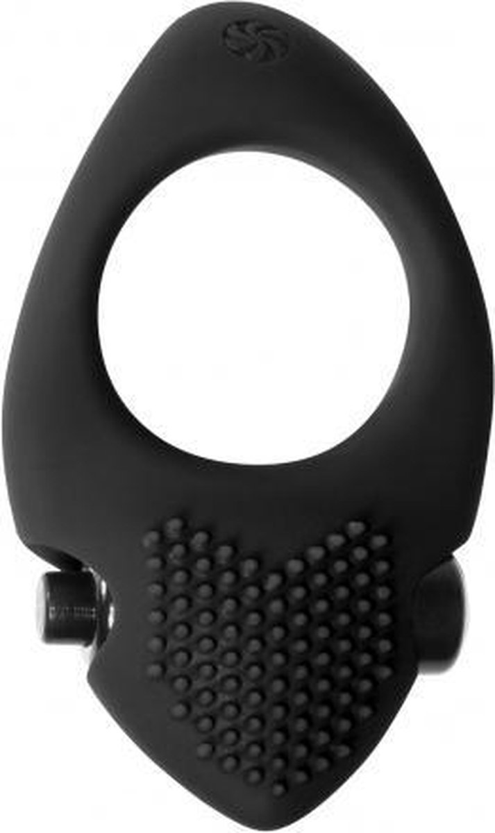 Goedkoopste Vibrerende Cockring - Pure Passion - Clitoris Stimulator - Trilkogel - Elastisch - 100 Silicone - Sunset - Zwart