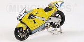 De 1:12 Diecast Modelbike van de Honda NSR 500 , Team Kanemoto Racing #17 van de MotoGP in 2002. De coureur was Jurgen vd Goorbergh. De fabrikant van het schaalmodel is Minichamps. Dit artikel is alleen online beschikbaar