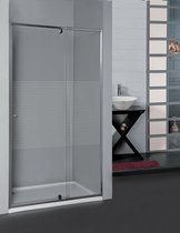 Porte de douche réglable Allibert 78-91cm verre de sécurité transparent 6mm avec petits carrés et profils chromés