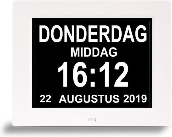 Lisiv Dementieklok - Kalenderklok - Klok met datum en dag