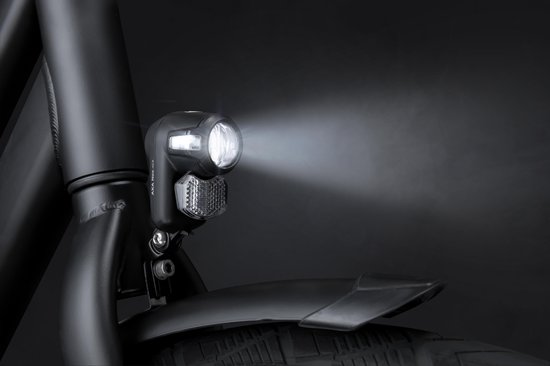 AXA Nox City 4 Lux - Fietslamp voorlicht - LED Koplamp - Fietsverlichting op Batterij - Auto/Off - Zwart - Axa