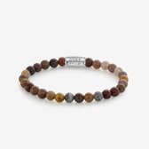 Rebel and Rose RR-60041-S Rekarmband Beads Indian Spring roze-zilverkleurig 6 mm M 17,5 cm