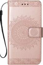 Apple iPhone 7 - 8 Plus Bookcase - Roze - Bloemen - Portemonnee hoesje