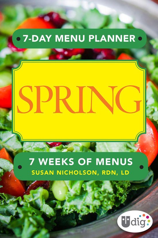 UDig - 7-Day Menu Planner: Spring - cover