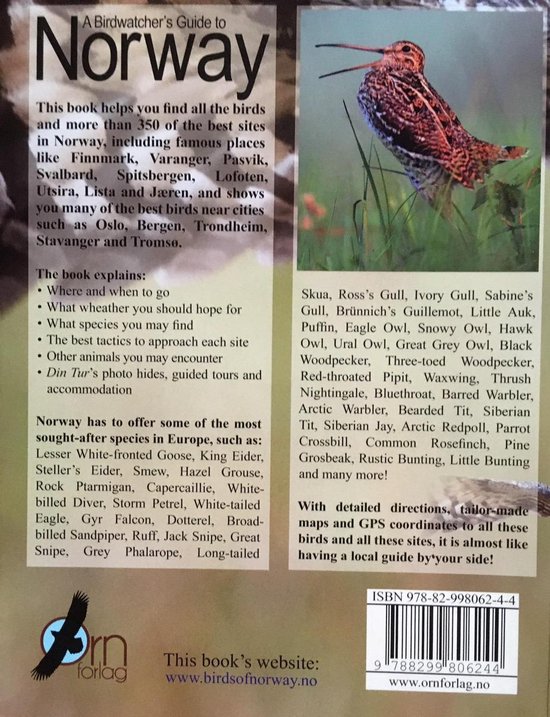 A Birdwatcher's guide to Norway, Bjorn Olav Tveit | 9788299806244