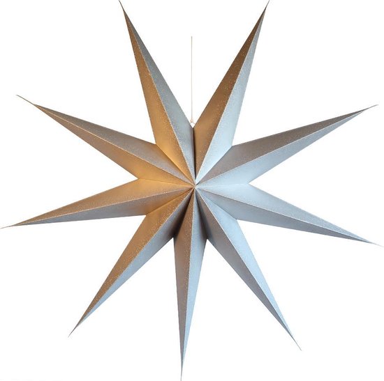 Zilveren glanzende Kerst ster Zilverkleurige Kerstster |kerststerren kerst ster zilver silver