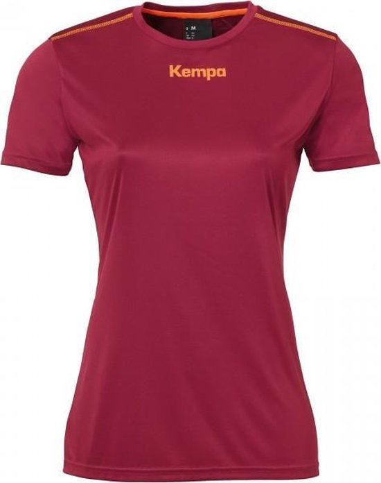Kempa Poly Shirt Dames Donker Rood Maat XS