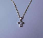 Collier pendentif croix ouverte argent