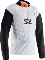 Salming Goalie Protective Vest E-Series - Keeper body - wit/oranje - maat XS