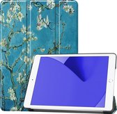 Hoes Geschikt voor iPad 10.2 2019/2020 Hoes Luxe Hoesje Book Case - Hoesje Geschikt voor iPad 7/8 Hoes Cover - Bloesem