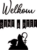 Stickervel  welkom Sint en Piet bxh 30x40cm