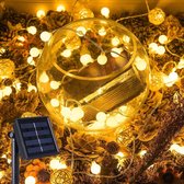 J-Pro Blurry 50 Warm Lichtsnoer Buiten op Zonne-Energie - Solar Tuinverlichting - Buiten Lichtslinger - 50 LEDs Tuinverlichting Zonne-Energie - 5+2m - ø2,5cm