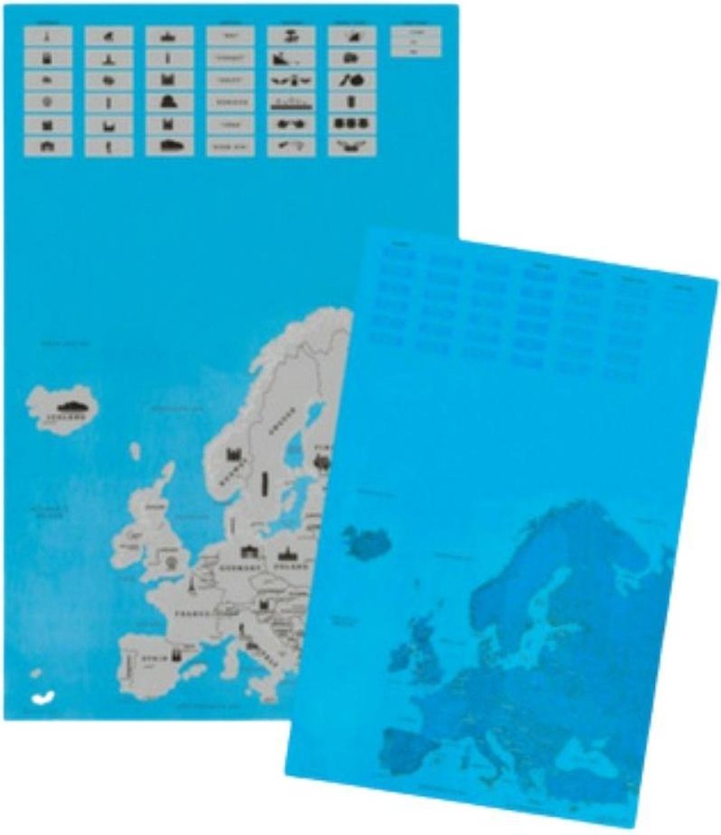 Orange85 Scratch kaart Europa Scratch map Volwassenen Kinderen