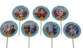 Disney Frozen Rond |24 stuks|cupcake - cupcake decoratie - cupcake versiering - cupcake toppers - taart decoratie - taartversiering